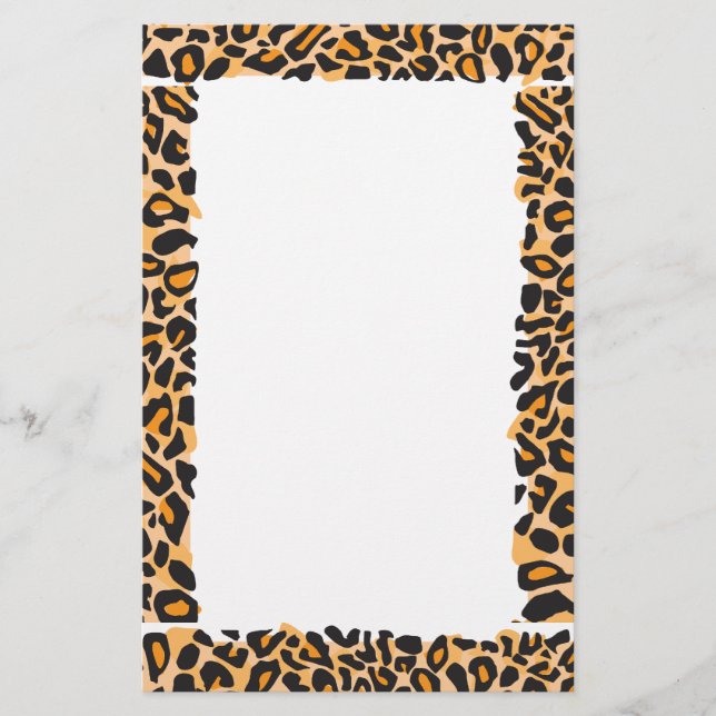 Leopard Print Briefpapier (Vorderseite)