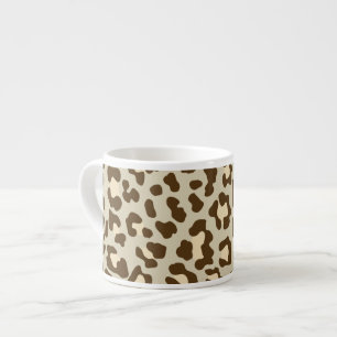 Leopard Print Brown, Tan, Peach Espressotasse
