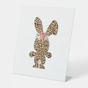 Leopard Print Bunny Blume Girls - Frauen im Osten Sockelschild