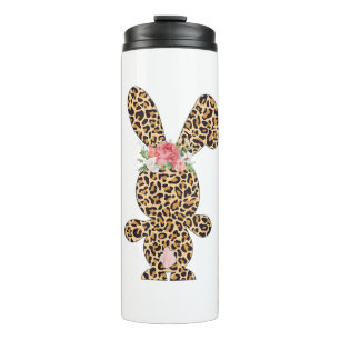 Leopard Print Bunny Blume Girls - Frauen im Osten Thermosbecher