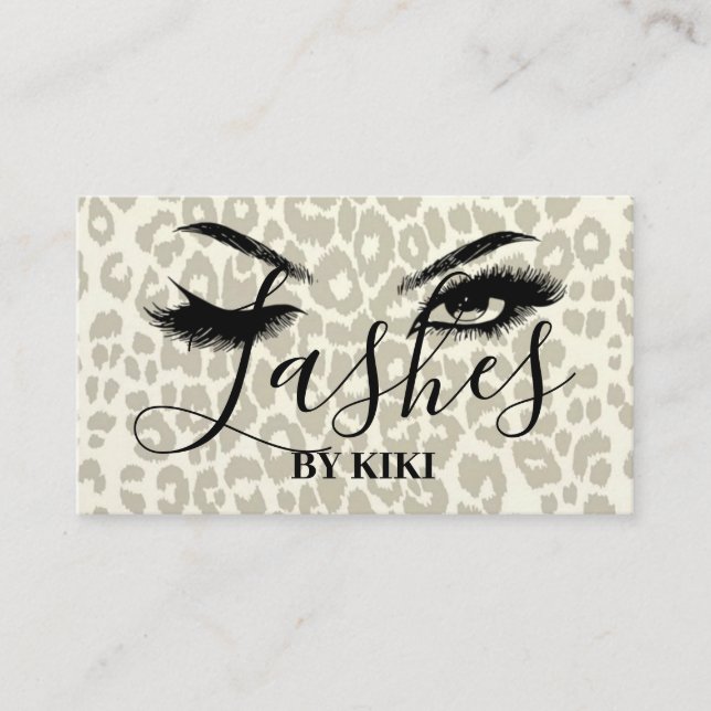 Leopard Print Business Cards Visitenkarte (Vorderseite)