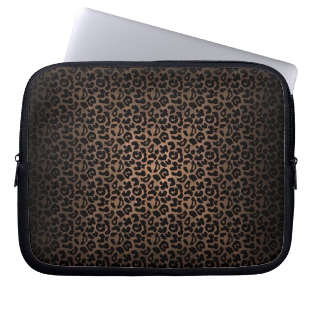 Leopard Print Camouflage Laptopschutzhülle (Vorderseite)