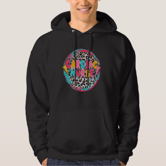 Leopard Print Cardiac Nurse Aufwertung Pflege W Hoodie