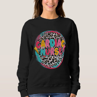 Leopard Print Cardiac Nurse Aufwertung Pflege W Sweatshirt