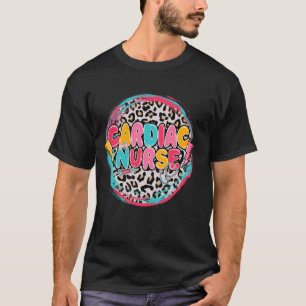 Leopard Print Cardiac Nurse Aufwertung Pflege W T-Shirt