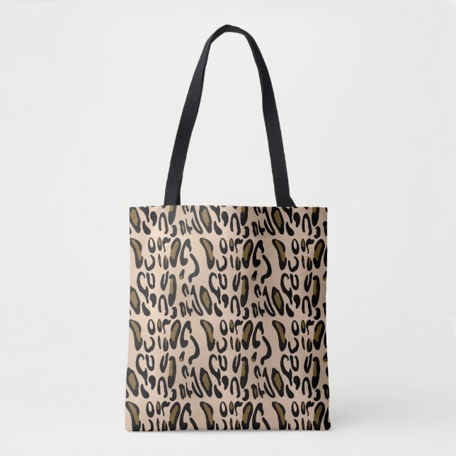 Leopard Print Cheetah Muster Tasche Shopping Bag (Vorderseite)
