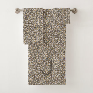 Leopard Print Chic Animal Bath Dekor Ursprünglich Badhandtuch Set