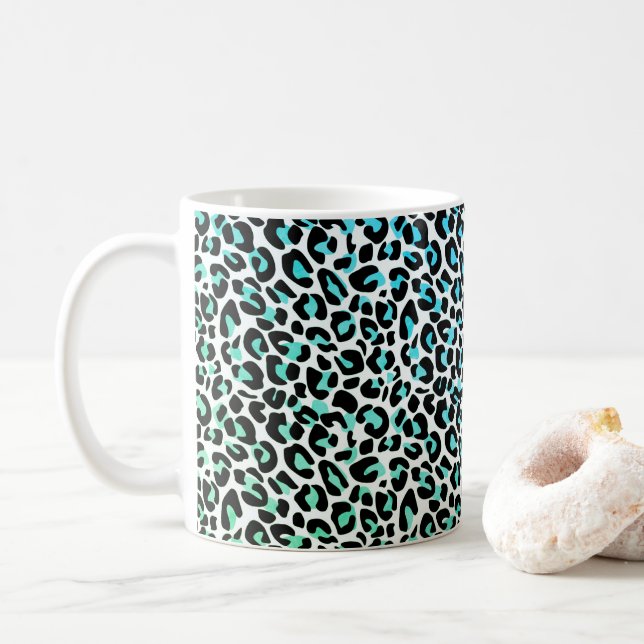 Leopard Print Coffee Tasse (Mit Donut)