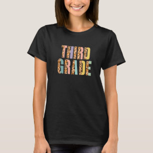Leopard Print Colorful Cheetah Dritte Klasse Schul T-Shirt