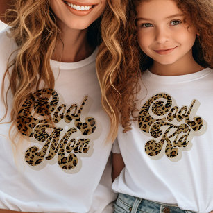 Leopard Print Coole Mama Matching Mommy and Me T-Shirt