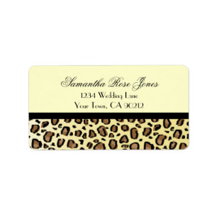 Leopard Print Custom Address Label Adressaufkleber