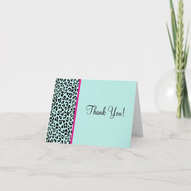 Leopard Print Dankeskarte (Vorderseite)
