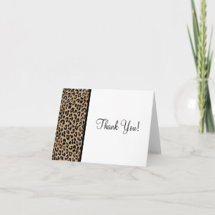 Leopard Print Dankeskarte