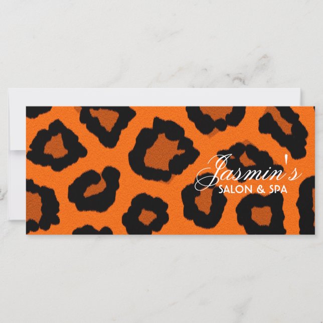 Leopard Print Design Rack Card (Vorderseite)