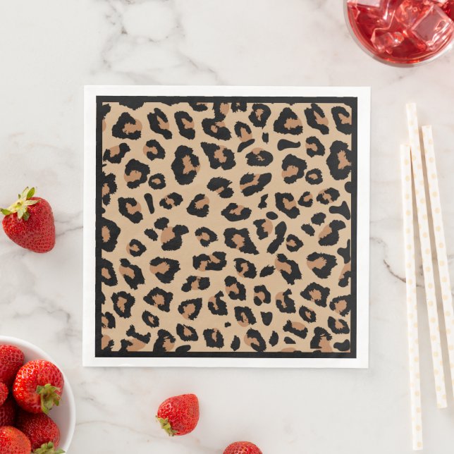 Leopard Print Dinner Napkin Serviette (Beispiel)