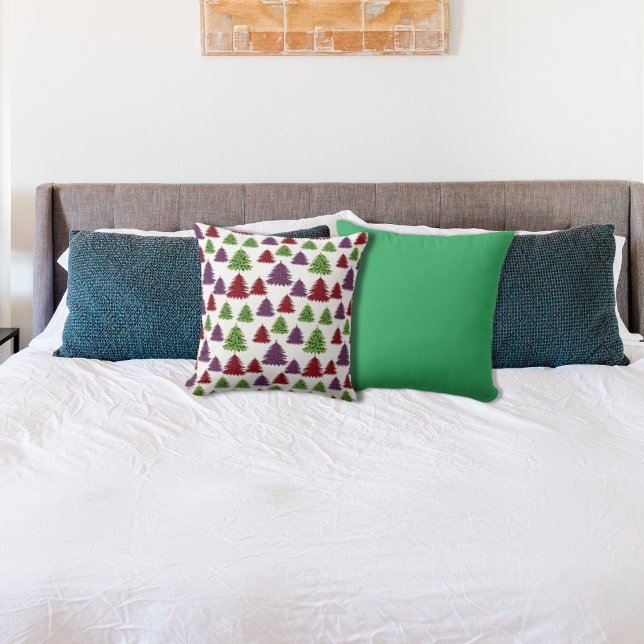 Leopard Print farbenfrohe Weihnachtsbaumen Kissen (Von Creator hochgeladen)