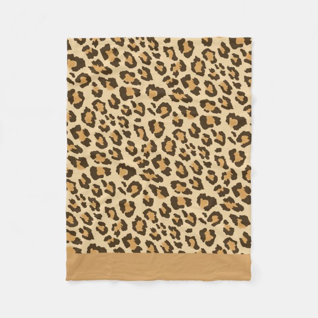 Leopard Print Fleece Blanket (Vorderseite)