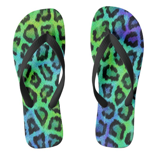 Leopard Print Flip Flops (Fußbett)