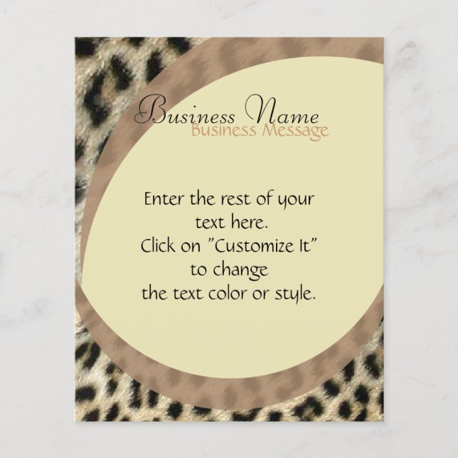 Leopard Print Flyer (Vorne)