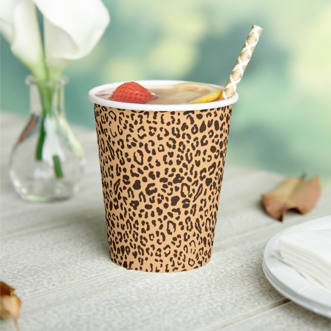 Leopard Print Fun Paper Cups Pappbecher (In Situ)