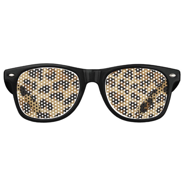 Leopard Print Funky Party Shades Sonnenbrille (Vorderseite)