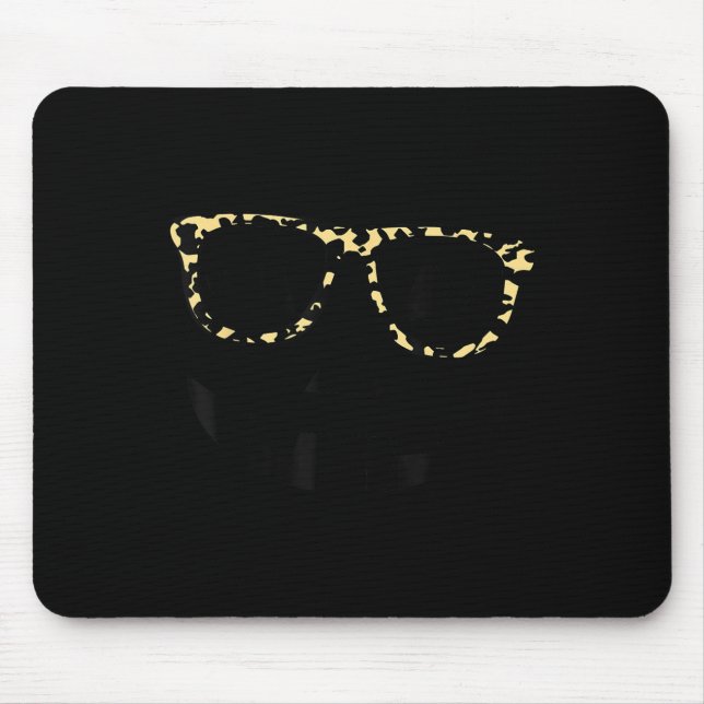 Leopard Print Gles Jack O Lantern Halloween For Wo Mousepad (Vorne)
