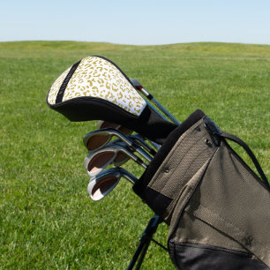 Leopard Print, Gold Leopard, Glitzer, Ihr Name Golf Headcover