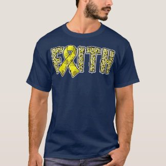 Leopard Print Gold Ribbon GLAUBEN Kinderkrebs A T-Shirt