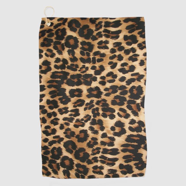 Leopard Print Golf Handtuch (Vorderseite)