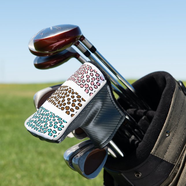 Leopard Print Golf Headcover (In Situ)