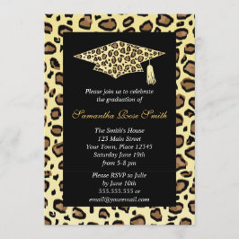 Leopard Print Graduation Party Einladung