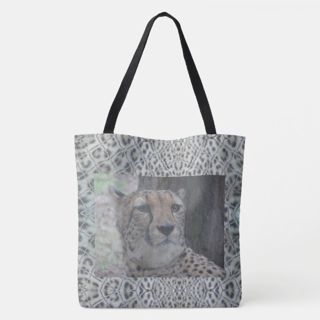 Leopard Print Graphic Art Tote Bag Tasche (Rückseite)
