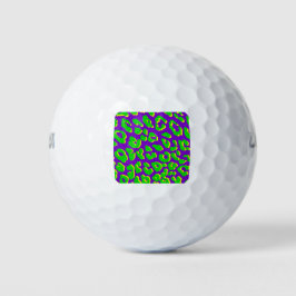 Leopard Print Green Lila Gelb Golfball