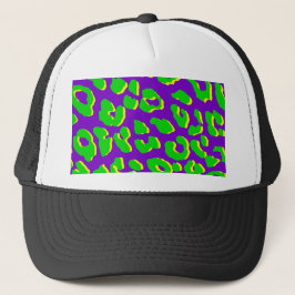 Leopard Print Green Lila Gelb Truckerkappe