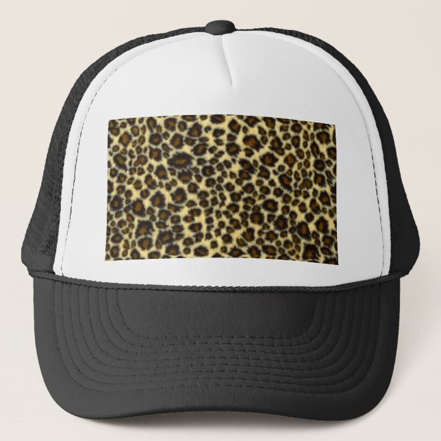 Leopard Print Hat Truckerkappe (Vorderseite)