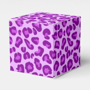 Leopard Print in Deep Lila und Lavendel Geschenkschachtel