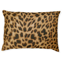 Leopard Print Indoor Hundebett groß