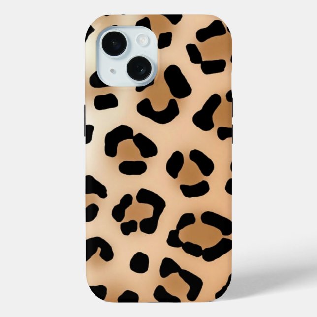 Leopard Print iPhone 15 Case-Mate iPhone Hülle (Rückseite)
