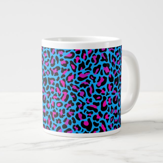 Leopard Print Jumbo-Tasse (Vorderseite Rechts)