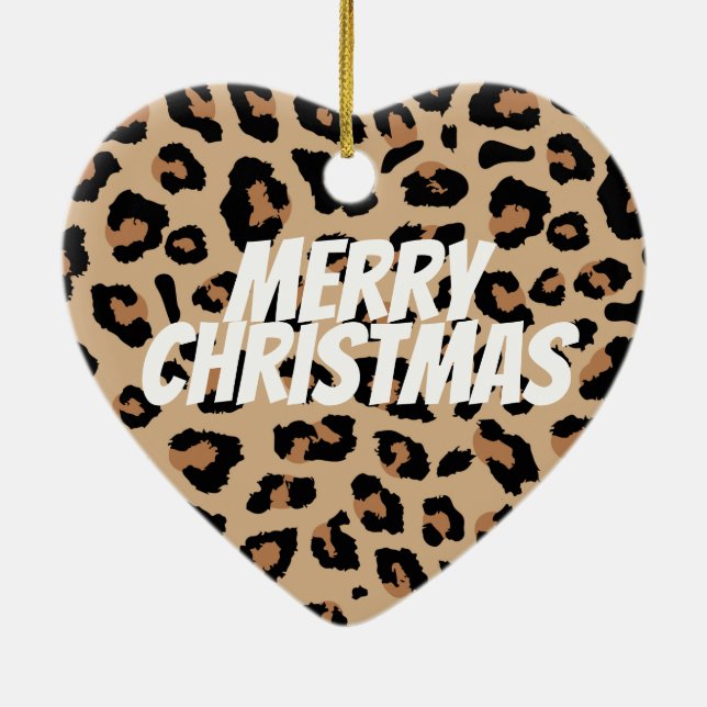 Leopard Print Keramik Ornament (Hinten)
