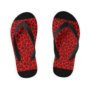 Leopard Print Kinderbadesandalen