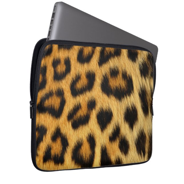 Leopard Print Laptopschutzhülle (Vorne Rechts)