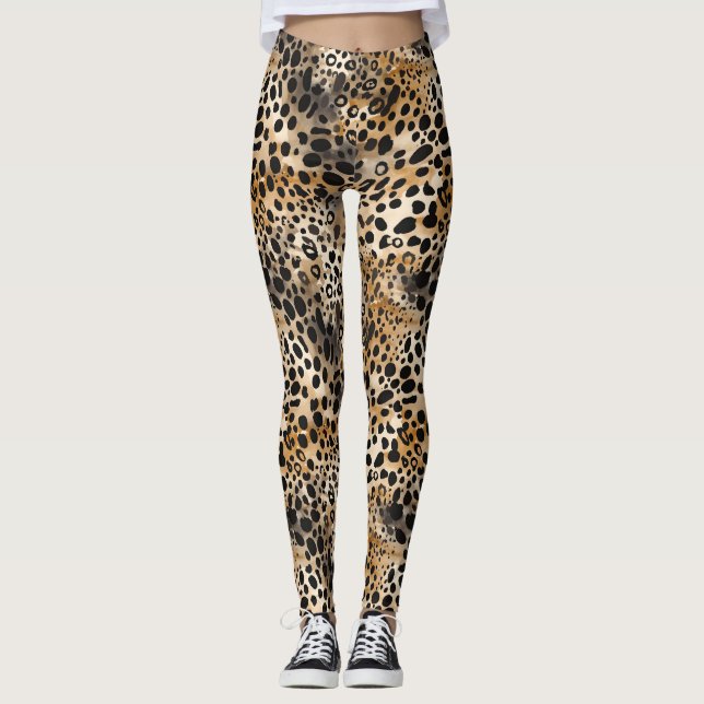 Leopard Print Leggings (Vorderseite)