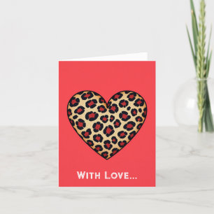 Leopard Print Liebe Feiertagskarte
