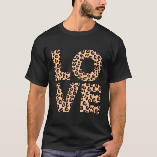 Leopard Print Liebe Herzgeschenk Cool Leopard Gesc T-Shirt