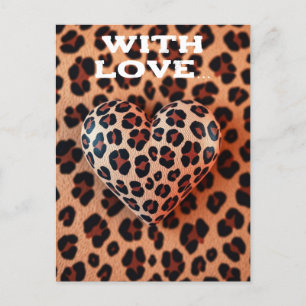 Leopard Print Liebe Postkarte