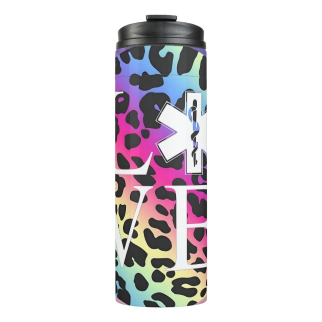 Leopard Print Lifesaver Thermosbecher (Vorderseite)