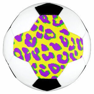 Leopard Print Lila Gelb grün Fußball