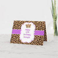 Leopard Print Lila Quatrefolie