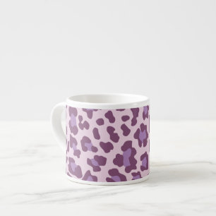 Leopard Print Lila und Lavendel Espressotasse